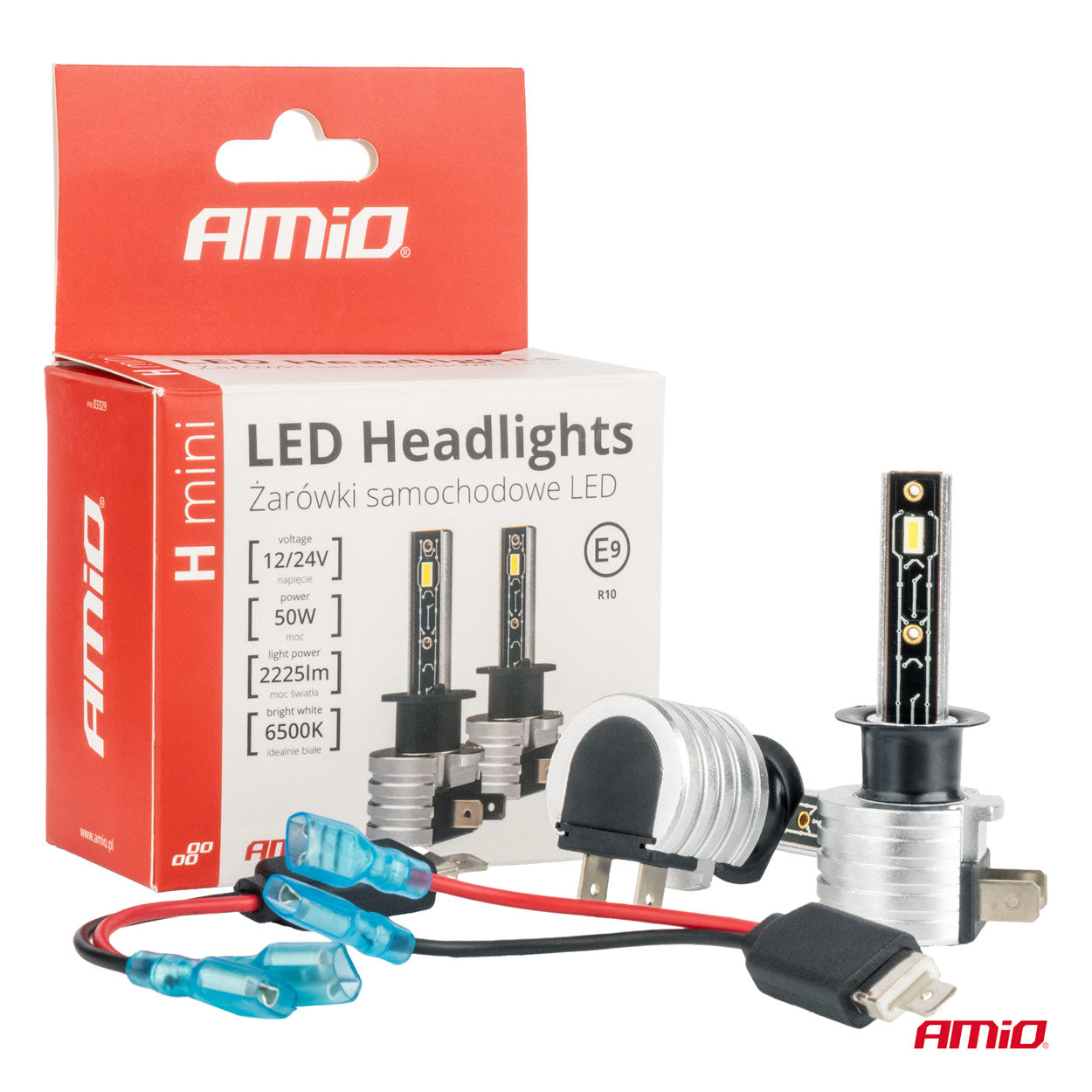 LED-ajovalaisin H1 H-mini AMiO