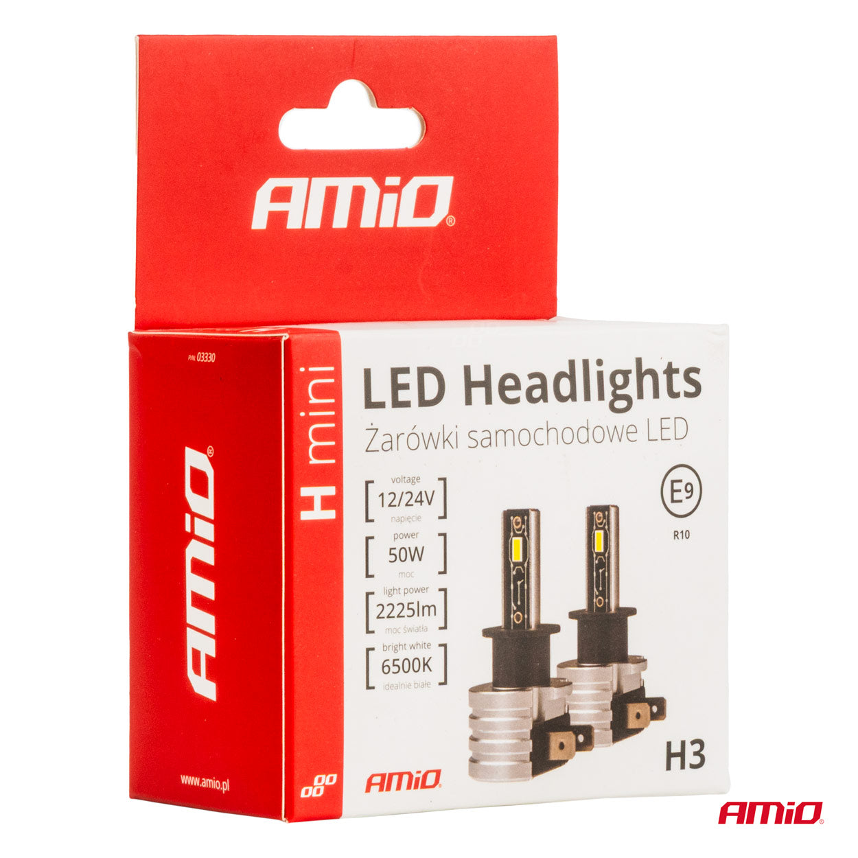 LED-ajovalaisin H3 H-mini AMiO