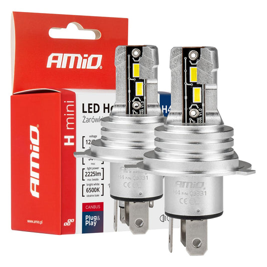 LED-ajovalaisin H4/H19 H-mini AMiO