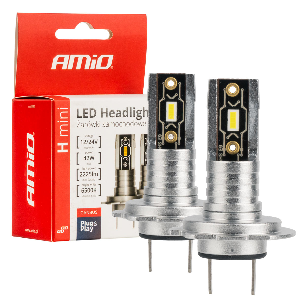 LED-ajovalot H7/H18 H-mini AMiO