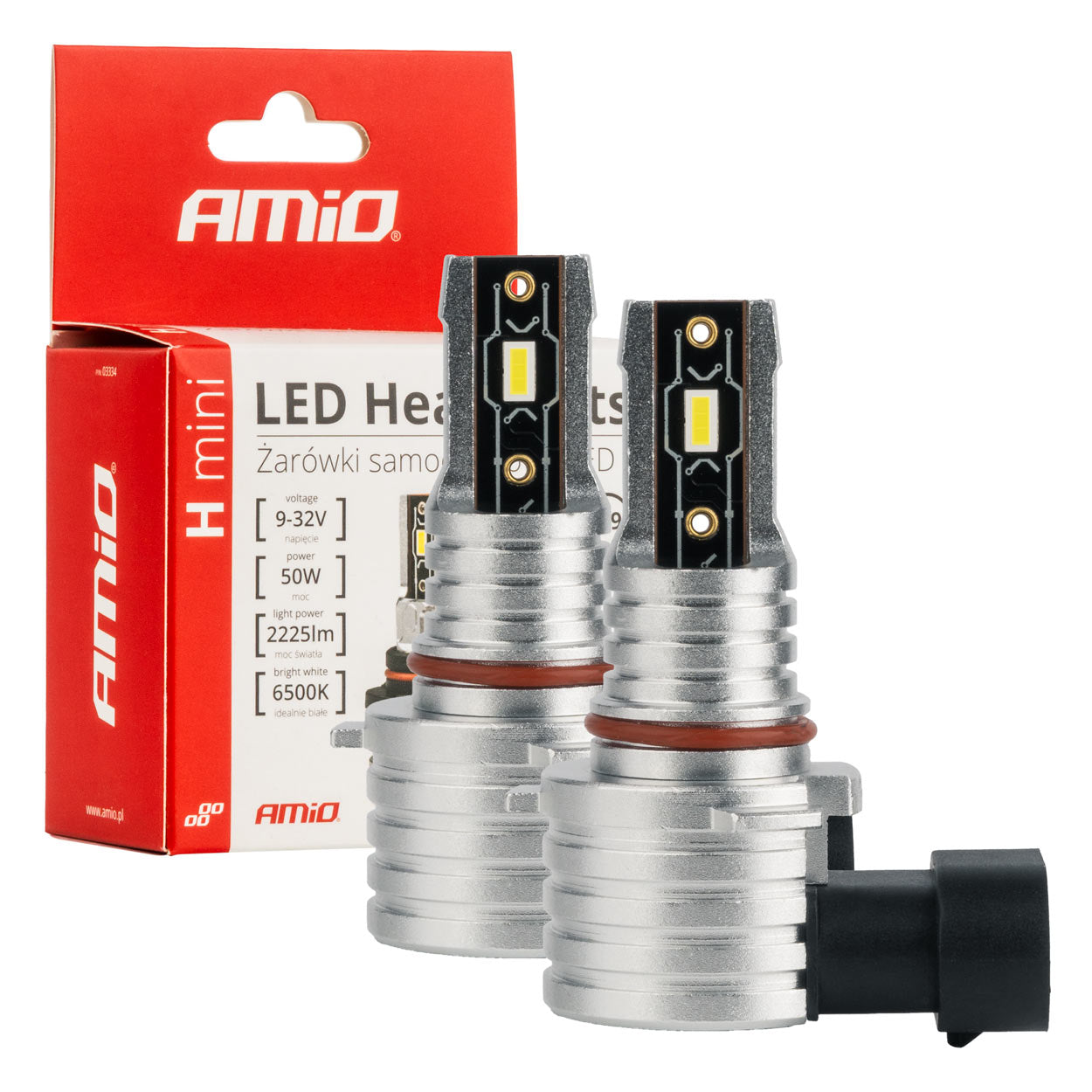 LED Ajovalaisin HB3 9005/HIR1 9011/H10 H-mini AMiO