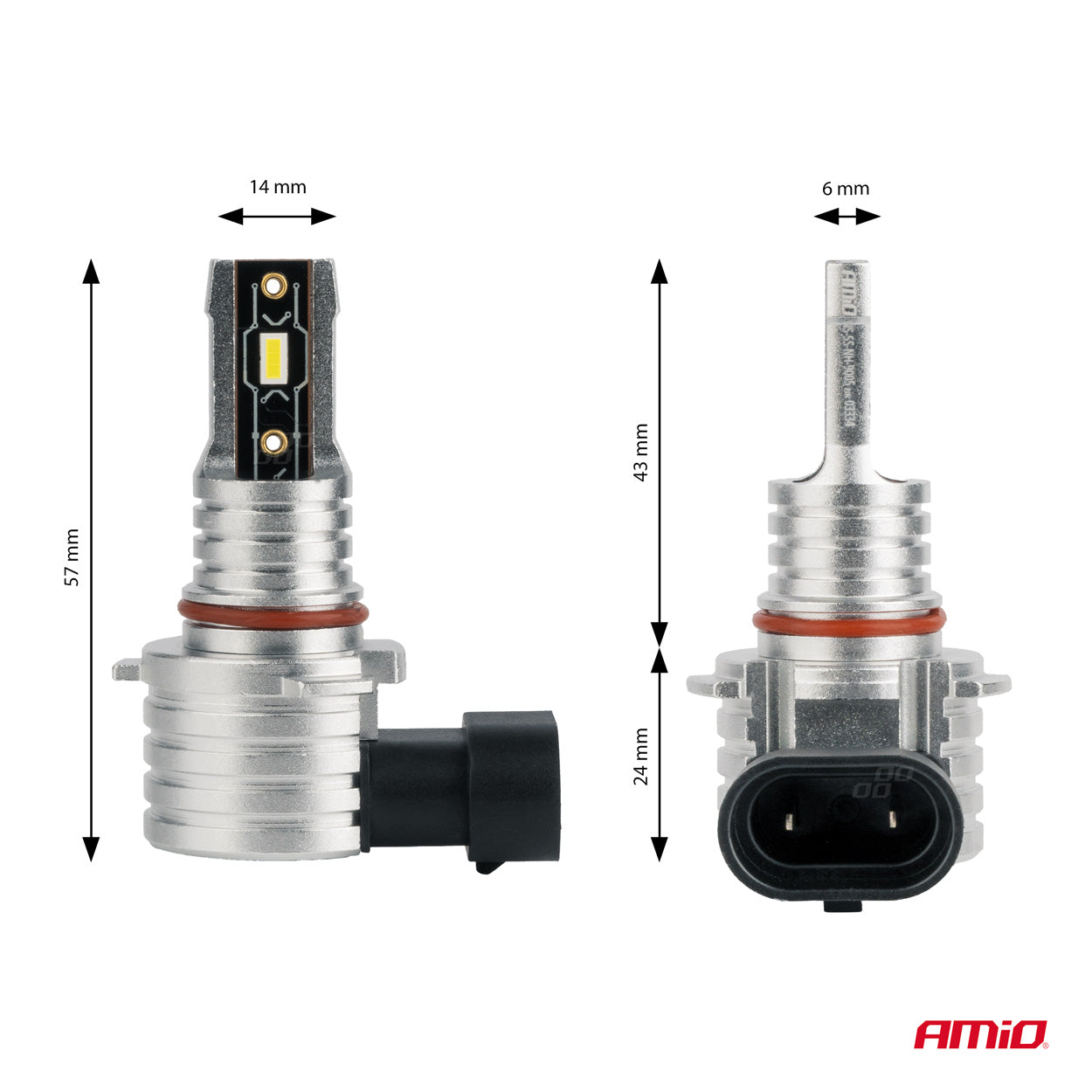 LED Ajovalaisin HB3 9005/HIR1 9011/H10 H-mini AMiO
