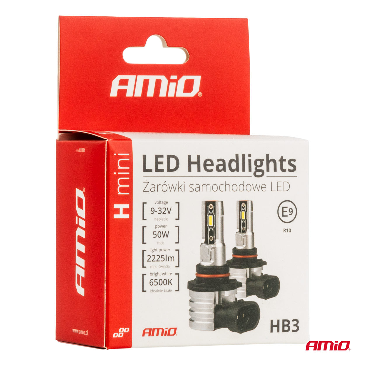 LED Ajovalaisin HB3 9005/HIR1 9011/H10 H-mini AMiO