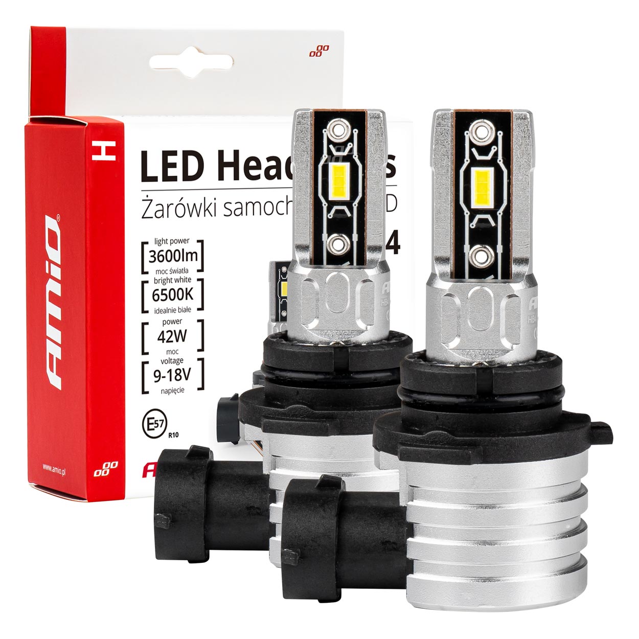 LED-ajovalaisin HB4 9006 H-mini AMiO