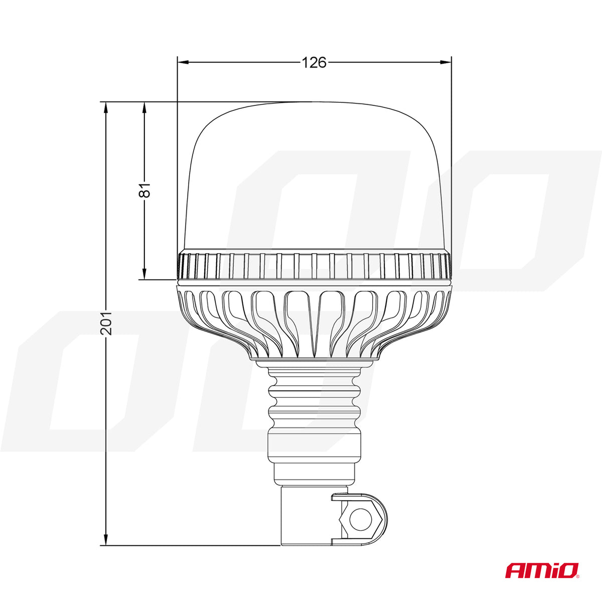 LED-varoitusvalo W25P 12/24 V