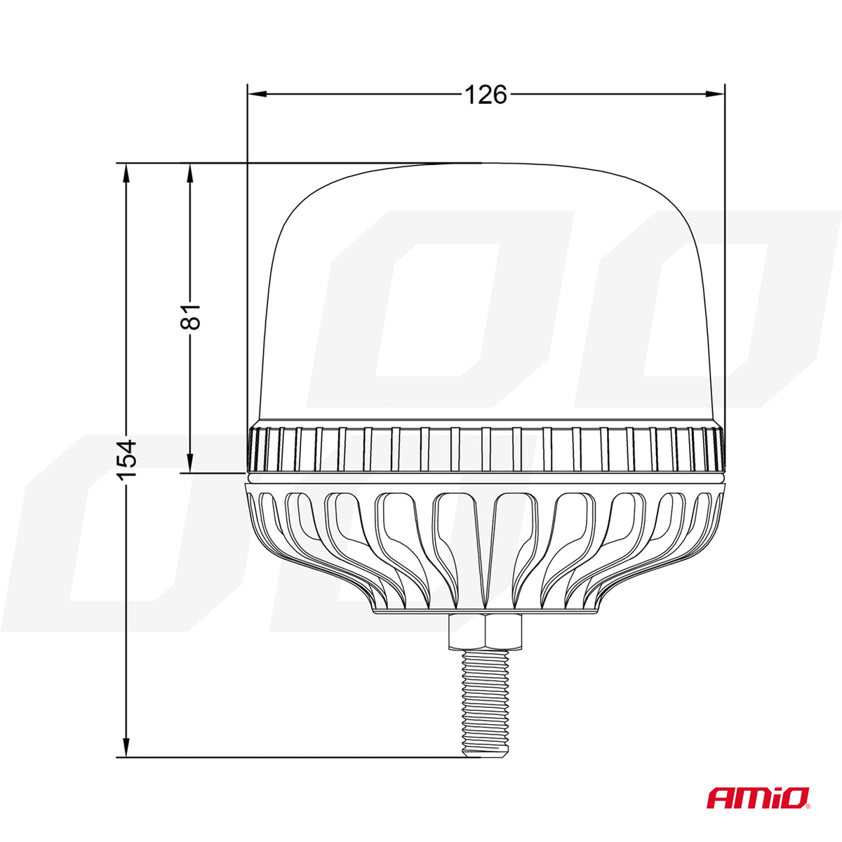 LED-varoitusvalo W25SB 12/24 V