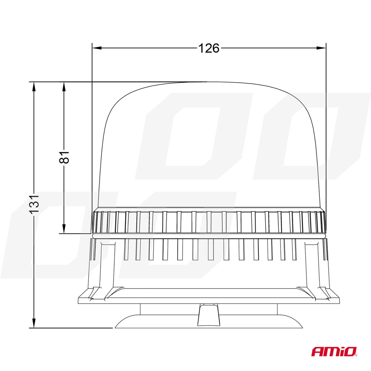LED-varoitusvalo 24 LED W25M 12/24 V
