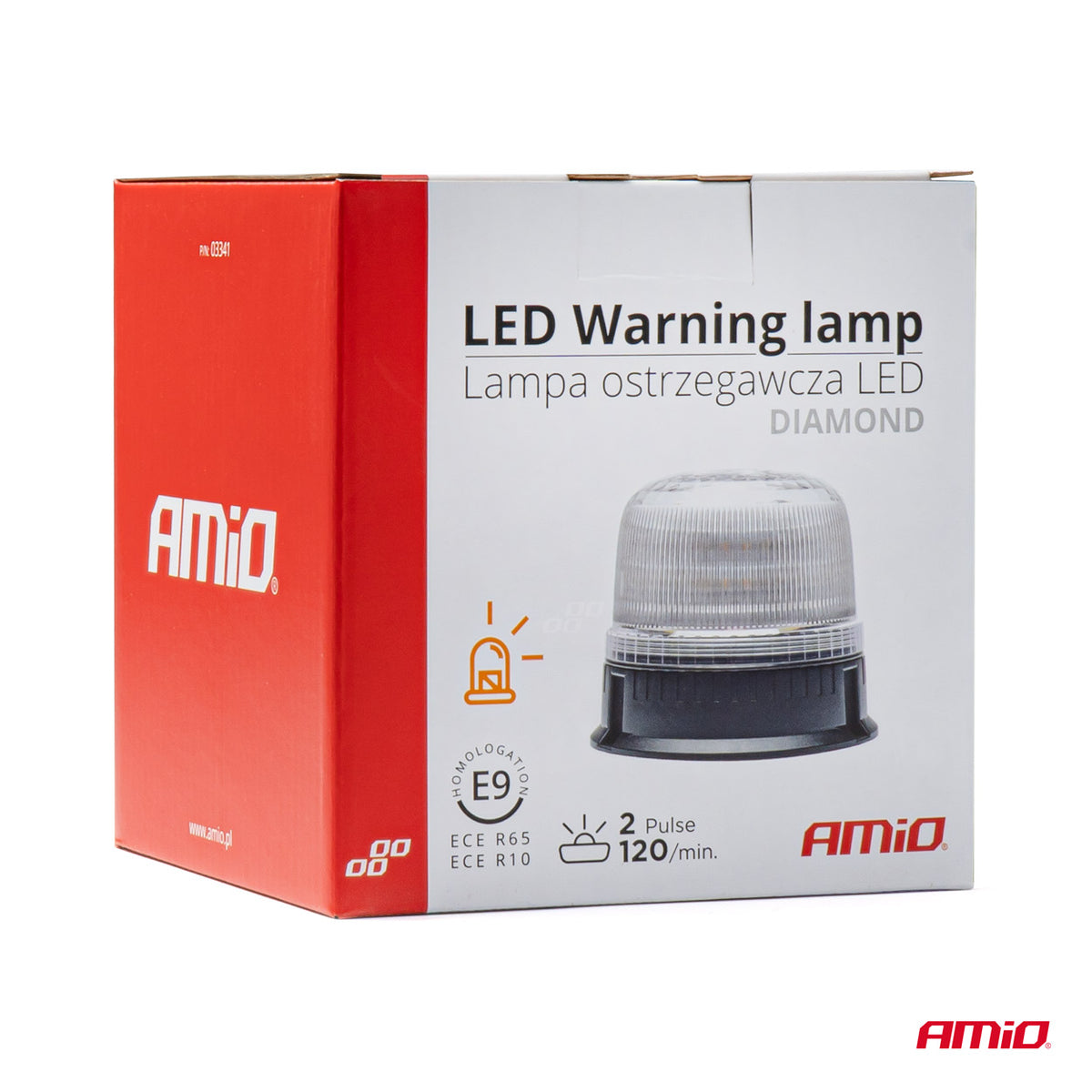 LED-varoitusvalo W25b 3 ruuvia R65 R10 24LED 12/24 V IP66