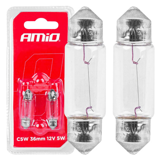 Halogeenipolttimo C5W Festoon SV 8,5-8 36mm 12V 2 kpl blister