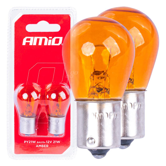 Halogeenipolttimo PY21W BAU15S 12 V oranssi 2 kpl blister