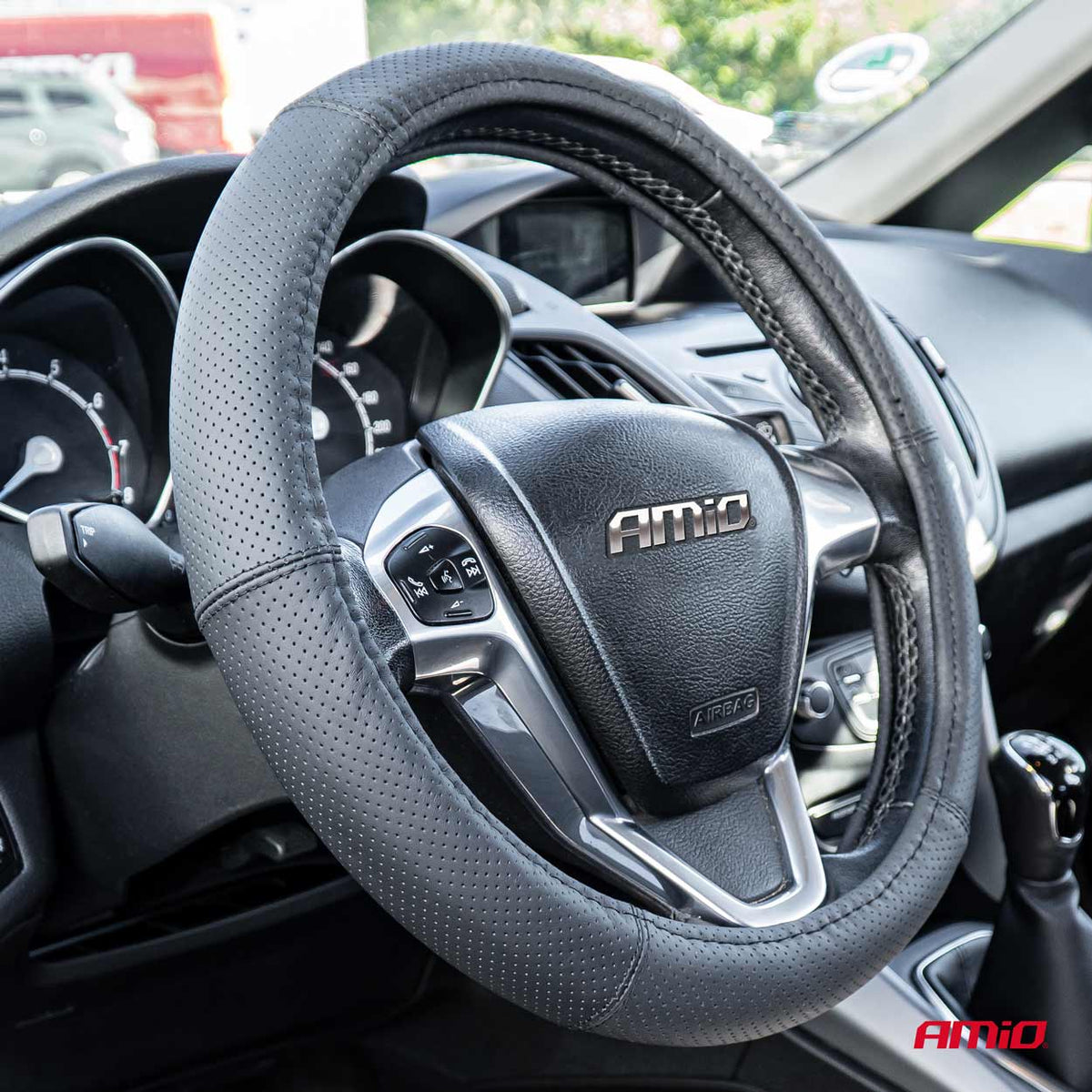 Ohjauspyörän suoja Leather Series SWC-50-S (35-37 cm)