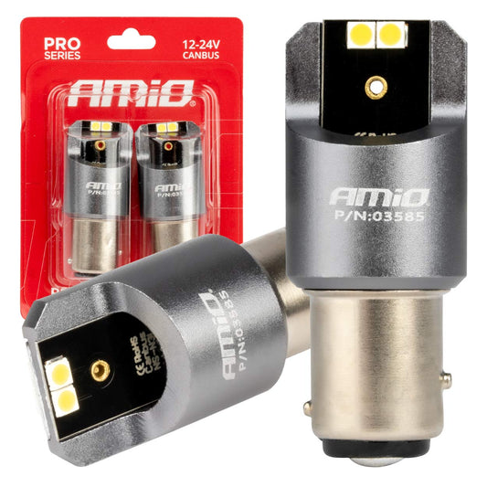 LED CANBUS PRO -polttimo BAY15D P21/5W 4x3030 SMD valkoinen 12/24 V