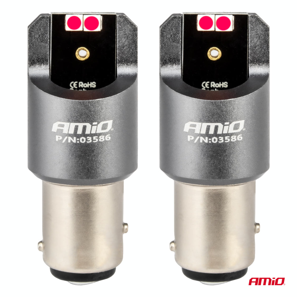LED CANBUS PRO -polttimo BAY15D P21/5W 4x3030 SMD punainen 12/24 V