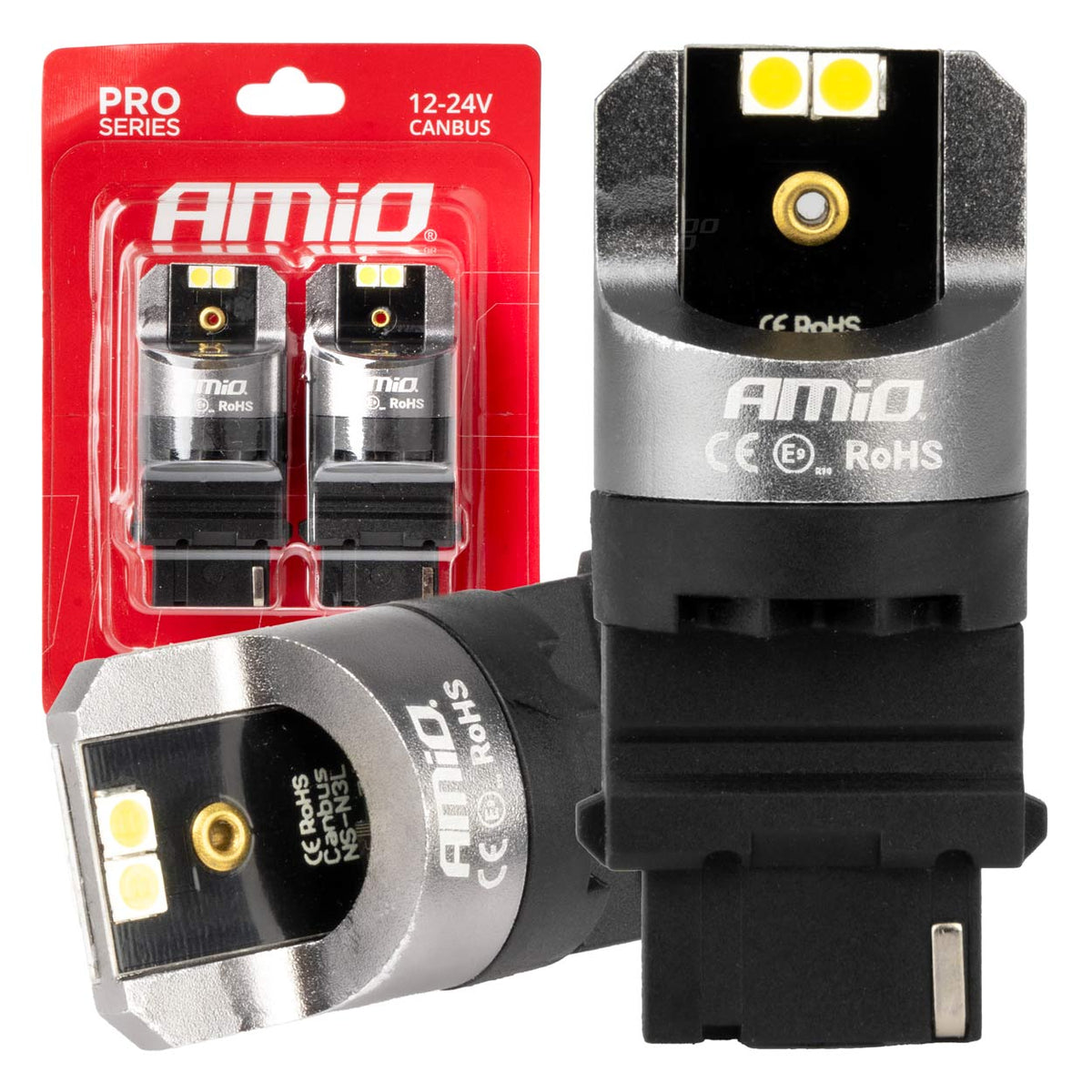 LED-polttimo CANBUS PRO 3156 P27W 4x3030 SMD valkoinen 12/24V CANBUS