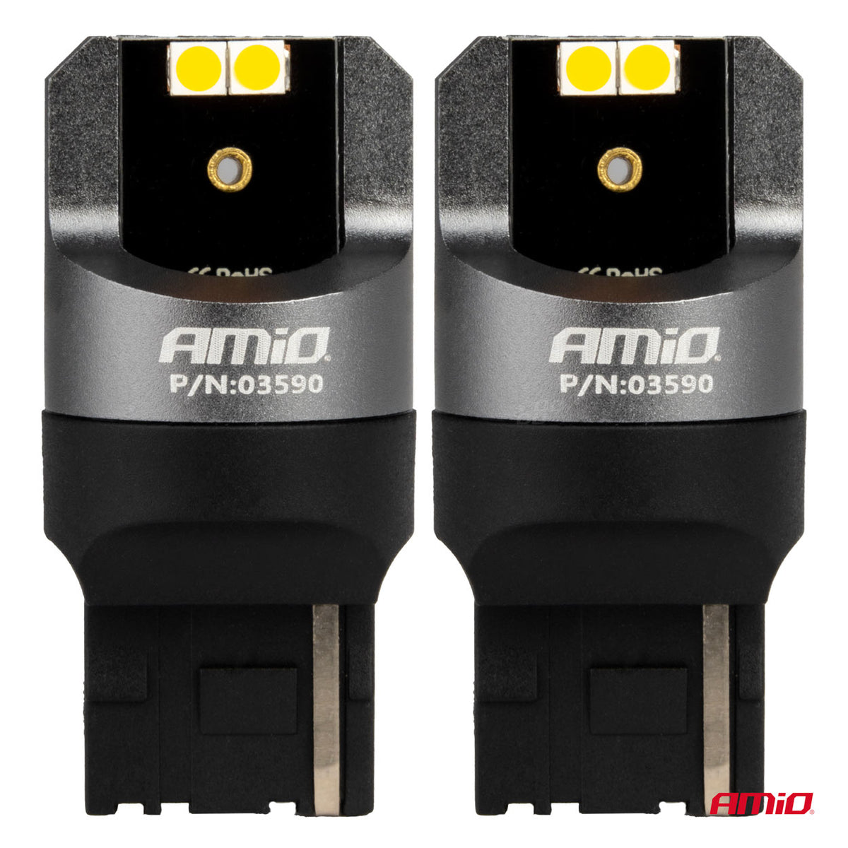 LED-polttimo CANBUS PRO 7440 WY21W 4x3030 SMD oranssi 12/24V CANBUS