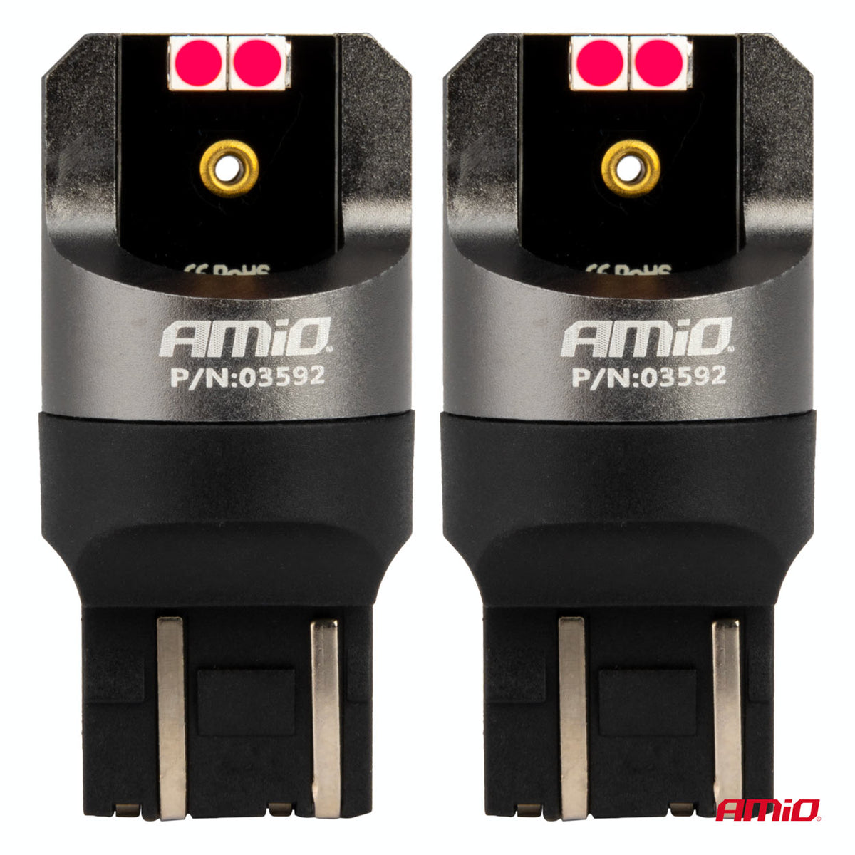 LED CANBUS PRO -polttimo 7443 W21/5W 4x3030 SMD punainen 12/24 V