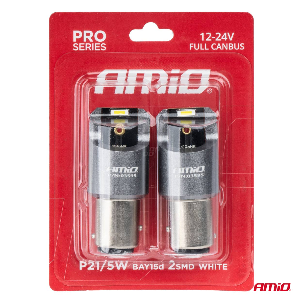 LED-polttimo CANBUS PRO-sarja BAY15D P21/5W 2x1860SMD valkoinen 12/24 V FULL CANBUS