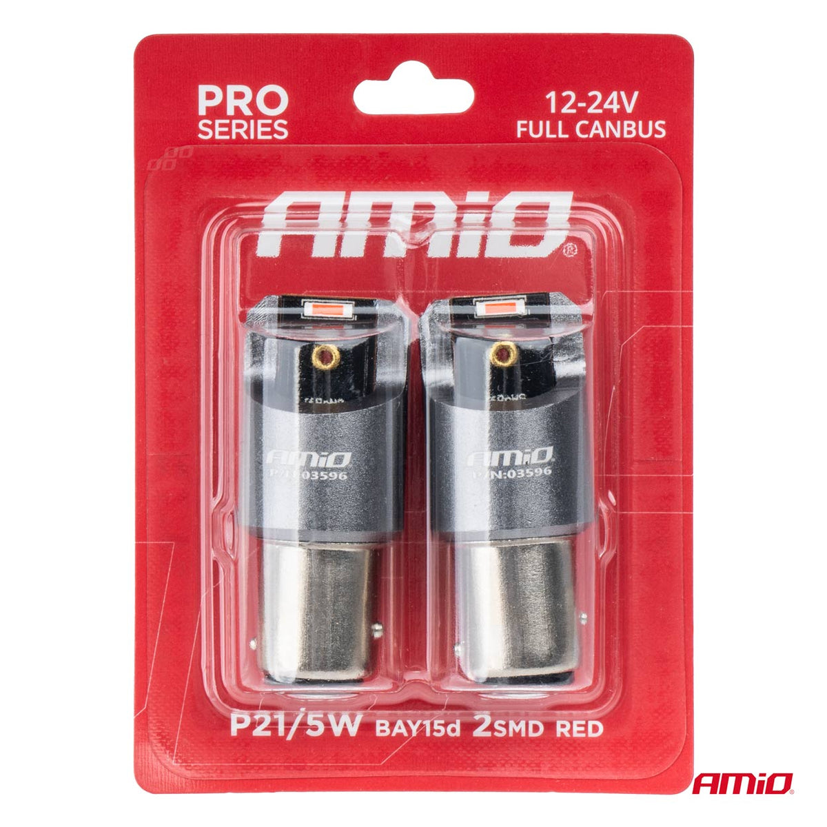 LED CANBUS PRO -sarja BAY15D P21/5W 2x1860SMD punainen 12/24 V FULL CANBUS