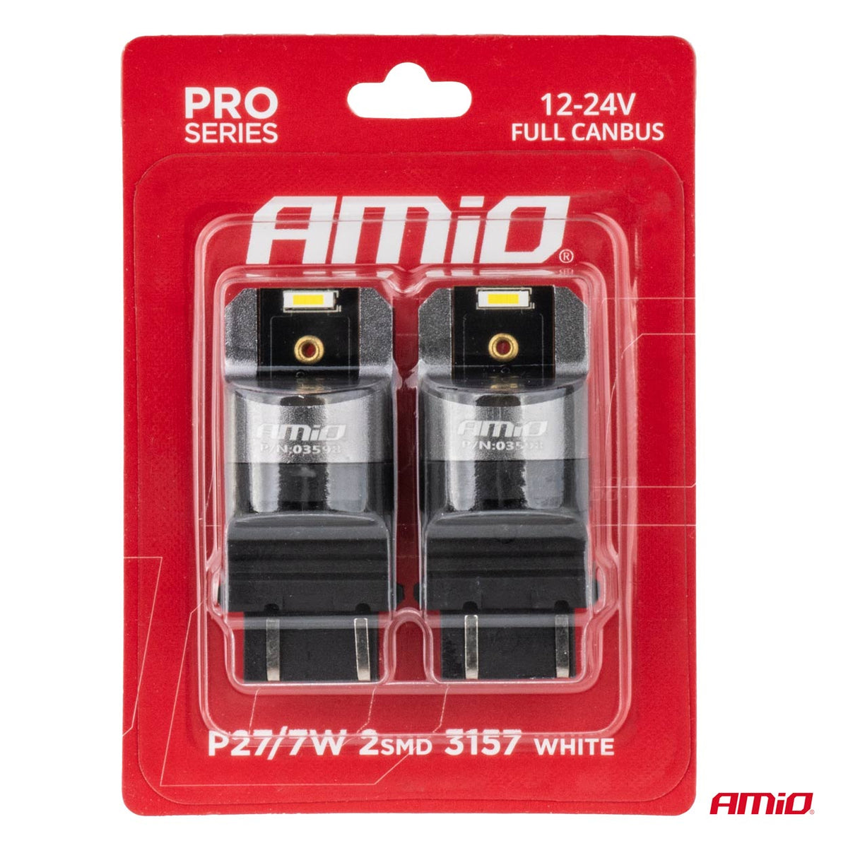 LED-polttimo FULL CANBUS PRO P27/7W 2x3157 SMD valkoinen 12V/24V