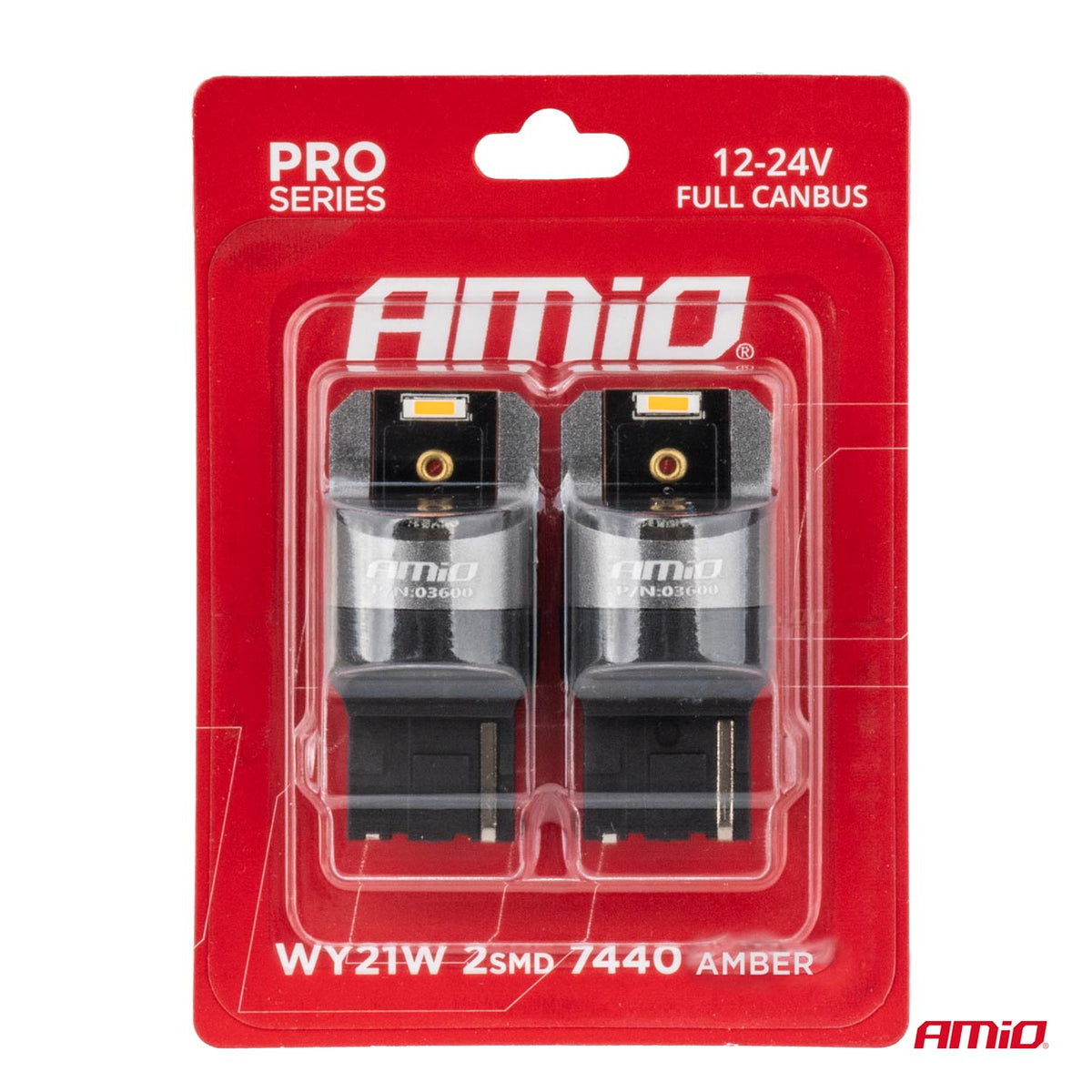 LED-polttimo WY21W Full Canbus Pro 2x1860 SMD keltainen 12V/24V