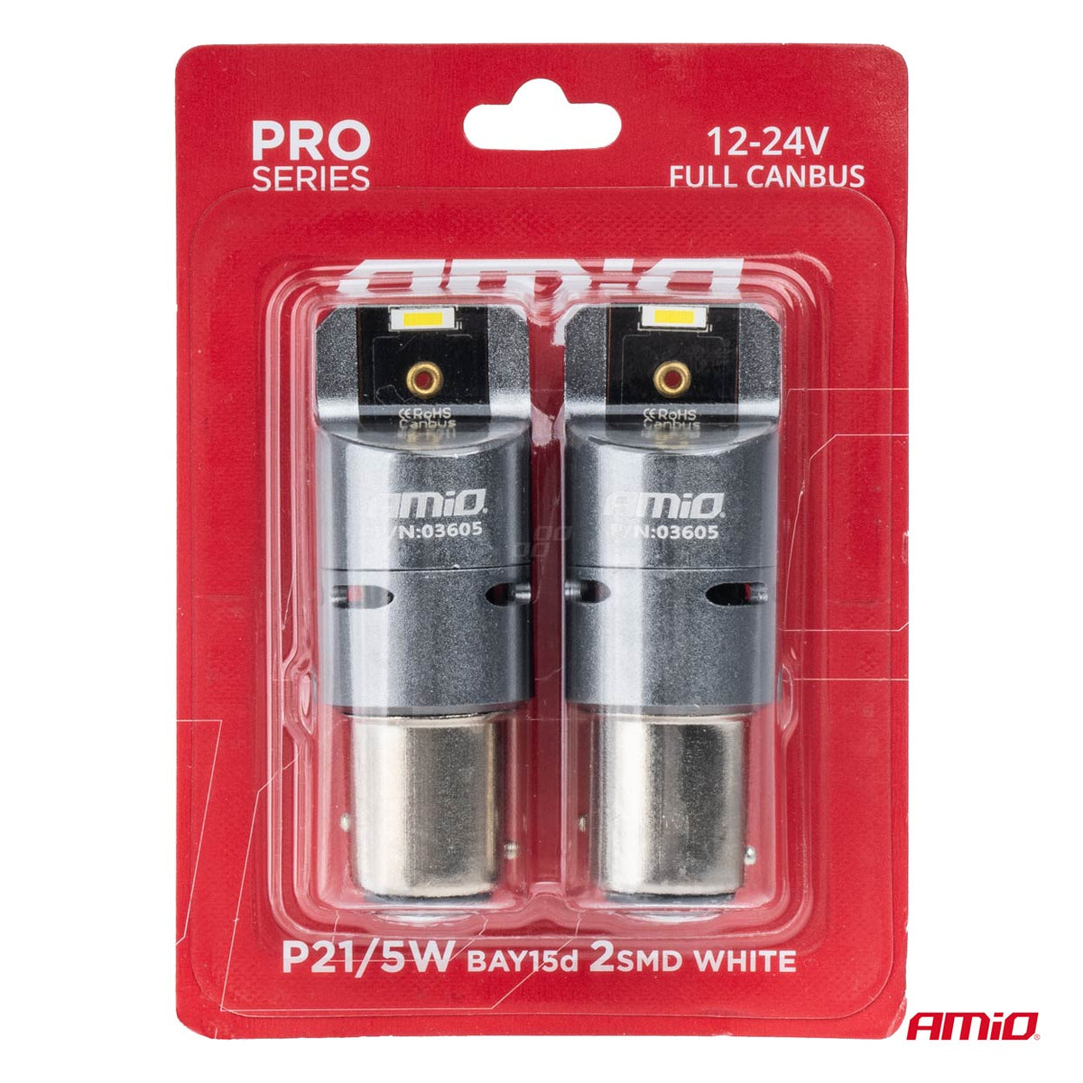 LED-polttimot FULL CANBUS PRO BAY15D P21/5W 2x1860SMD valkoinen 12V/24V