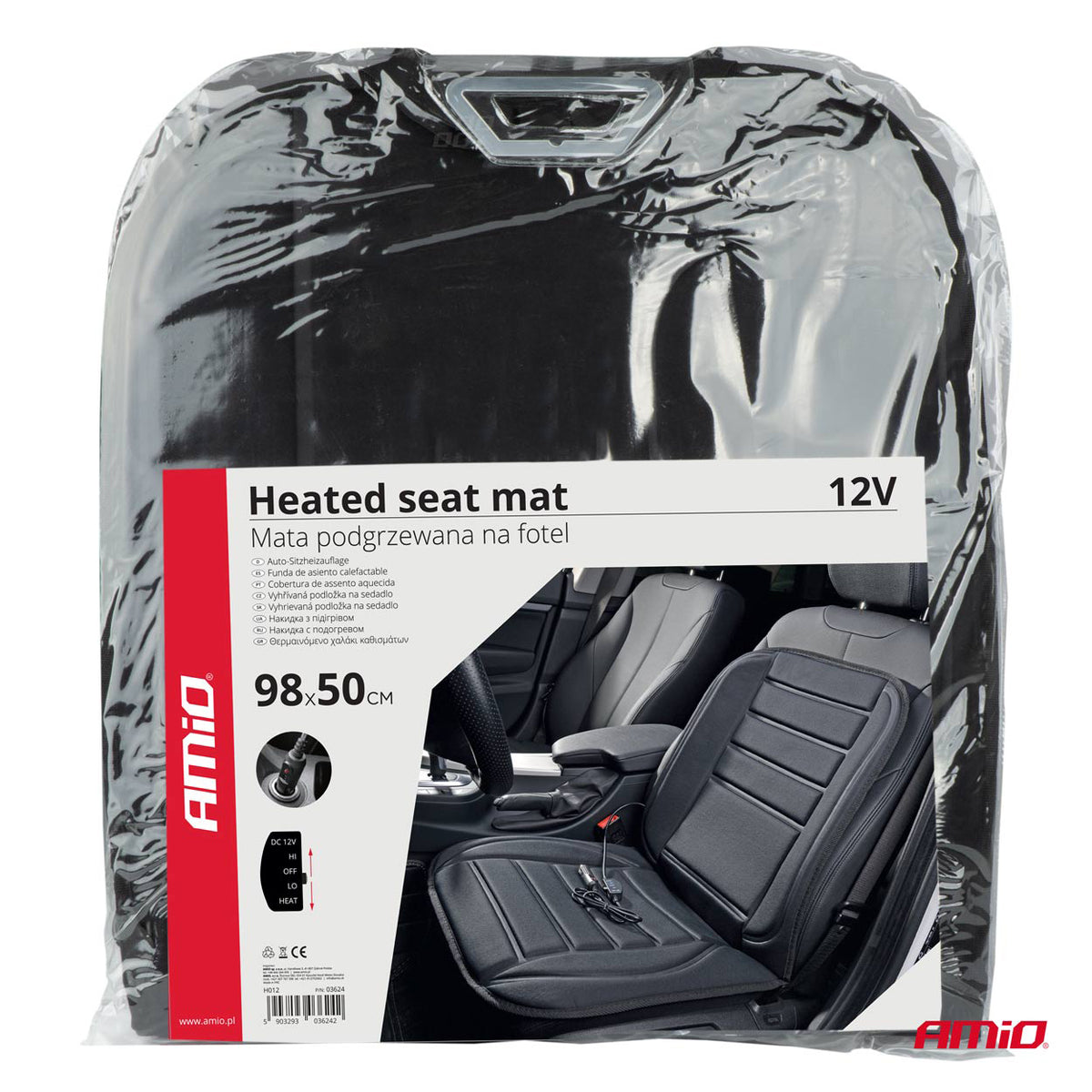 Lämmitettävä istuinmatto 12 V