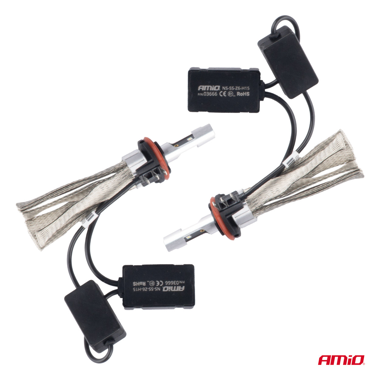 LED-autolamppu FLEX+ H15 6000K Sarja 12V 24V Canbus AMIO-03666