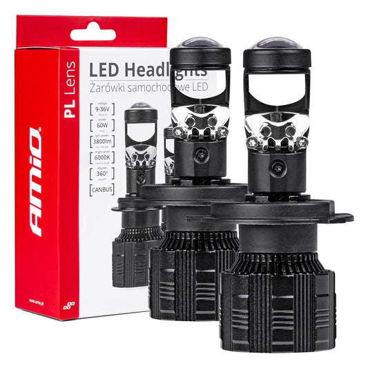 LED-ajovalot H4 PL Lens -sarja AMIO-03667