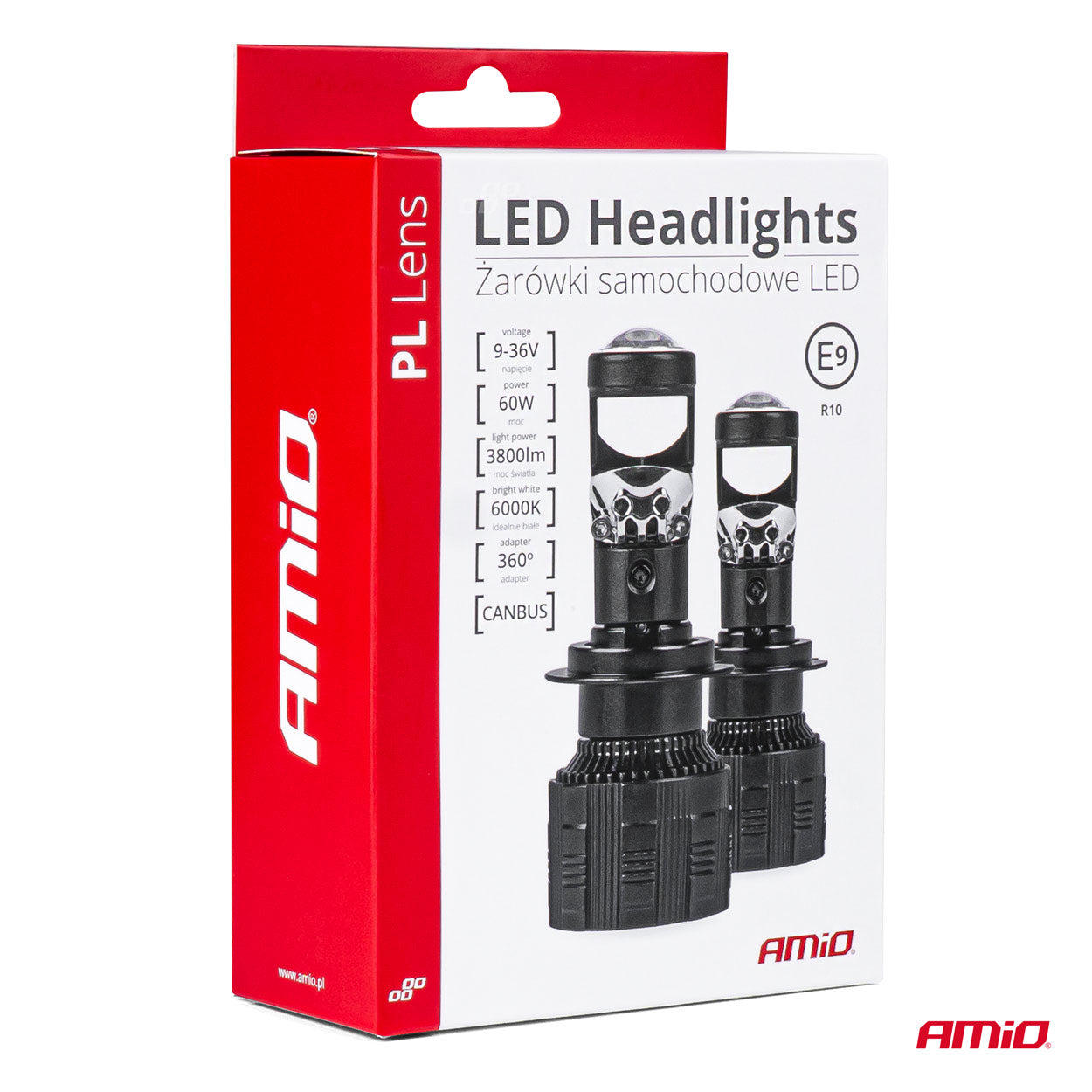 LED-ajovalot H4 PL Lens -sarja AMIO-03667