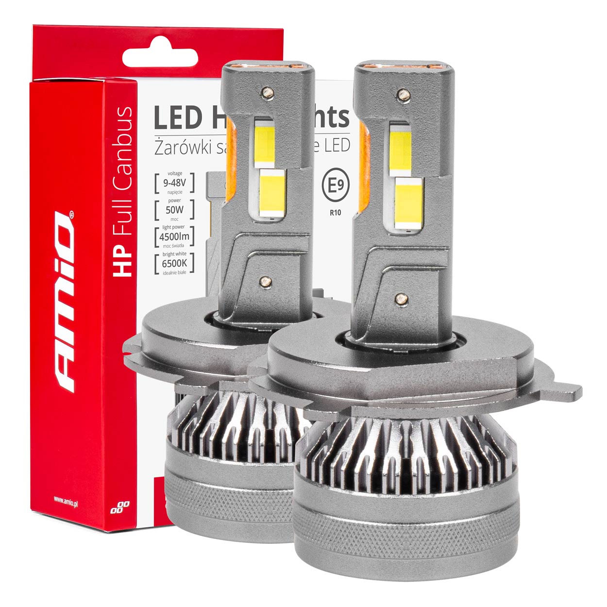 LED-ajovalot H4/H19 HP-sarja Full Canbus AMIO-03673