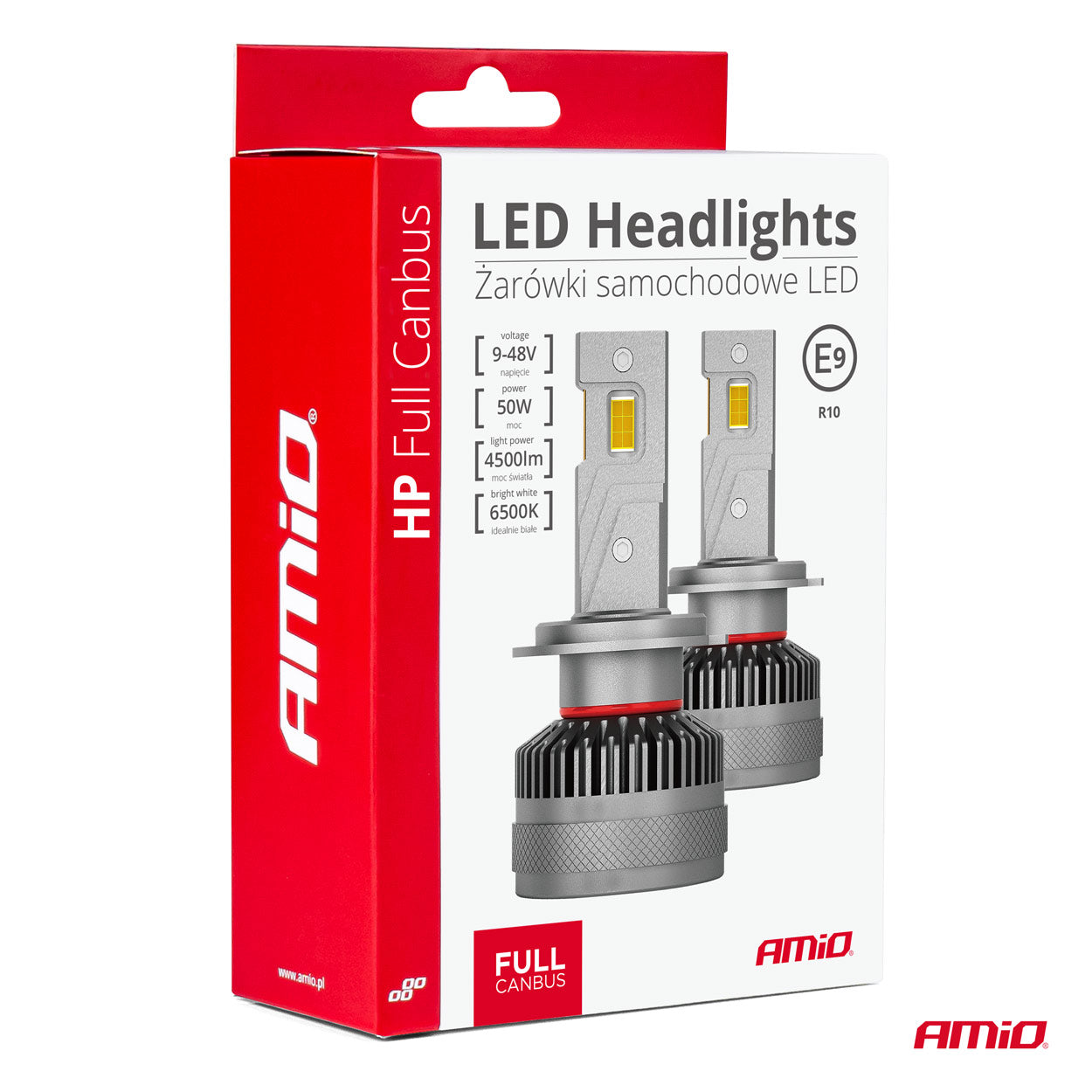 LED-ajovalot H8/H9/H11/H16 HP-sarja Full Canbus AMIO-03677