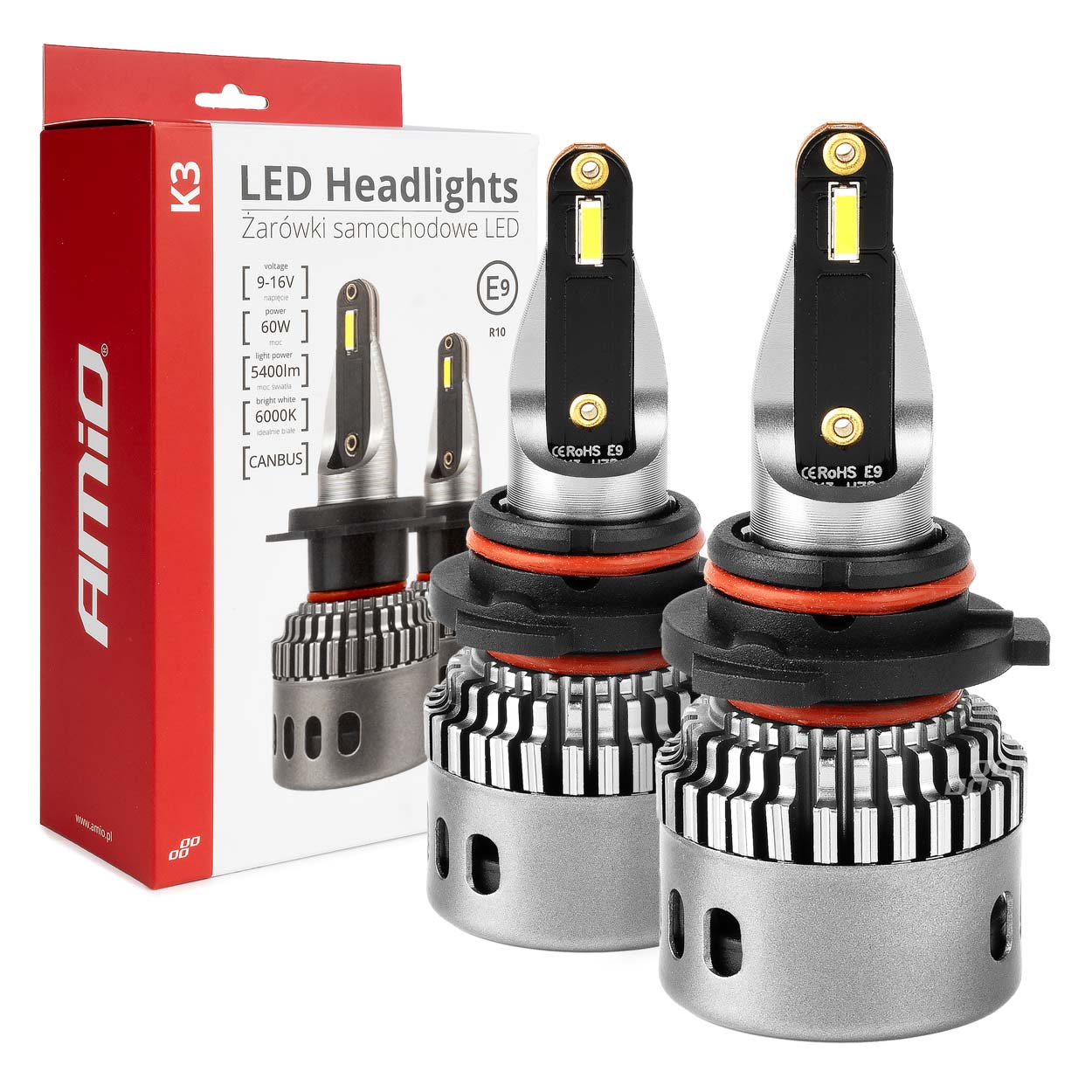 LED Autolamppu K3 HB4 9006 Sarja 12V 6000K canbus AMIO-03688