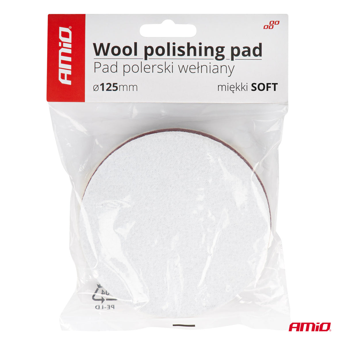 Villainen kiillotustyyny 125mm AMIO-03704