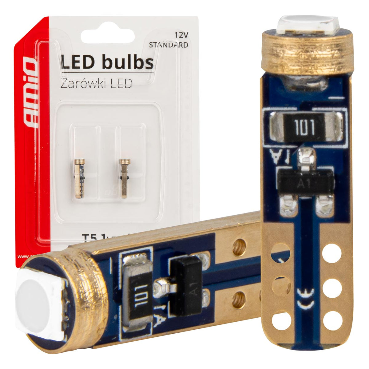 LED-polttimo T5 12V 3030 1LED HP CANBUS sininen