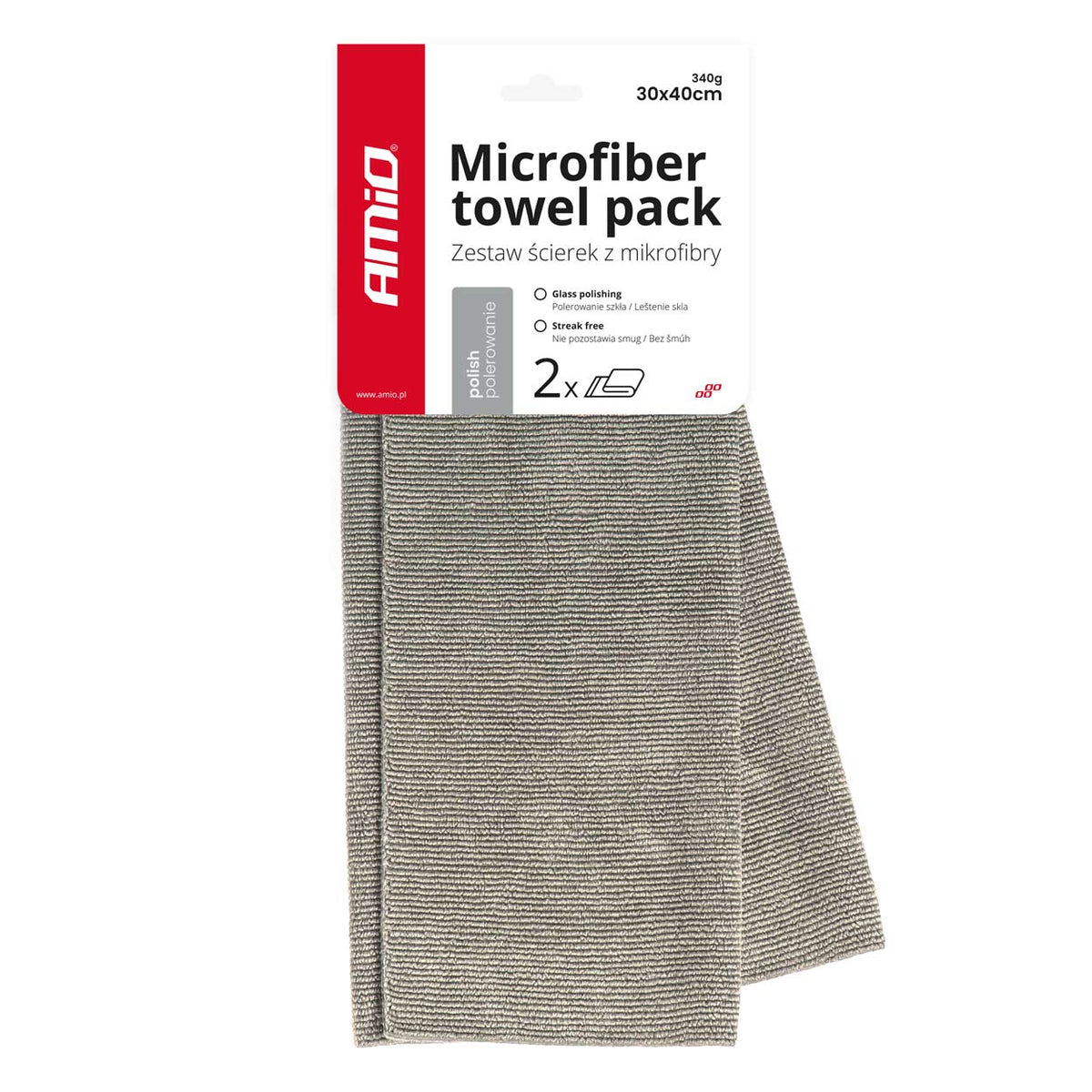 Mikrokuituliina 30x40cm 340g AMIO-03742