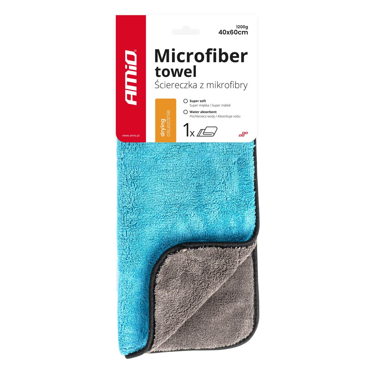 Mikrokuituliina 40x60cm 1200g AMIO-03758