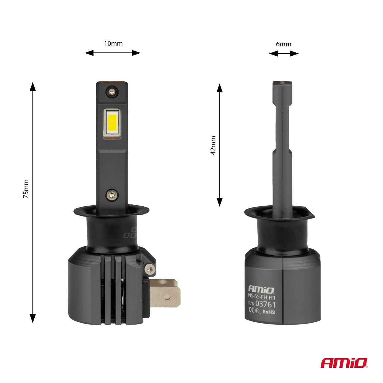 LED-ajovalot X4-sarja AVIATOR H1 6500K max 44W AMIO-03761