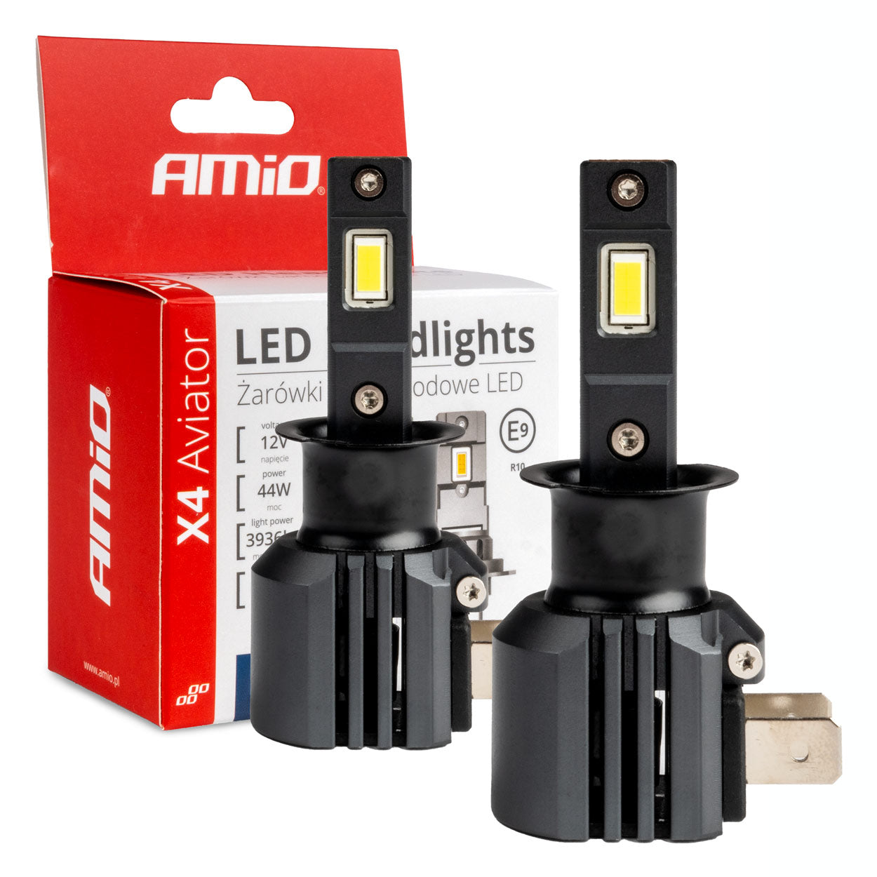 LED-ajovalot X4-sarja AVIATOR H3 6500K max 44W AMIO-03762