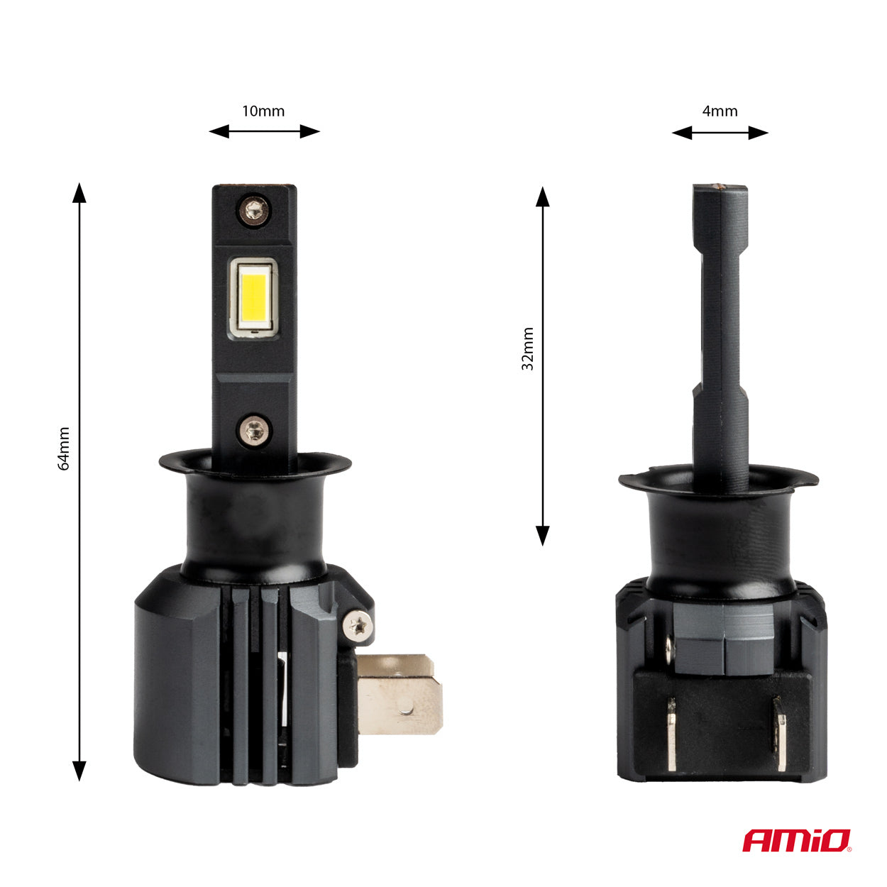 LED-ajovalot X4-sarja AVIATOR H3 6500K max 44W AMIO-03762