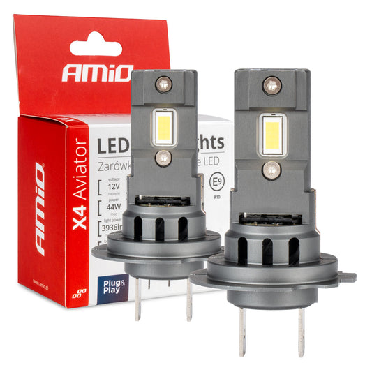 LED-ajovalot X4 -sarja AVIATOR H7/H18 6500K max 44W AMIO-03764