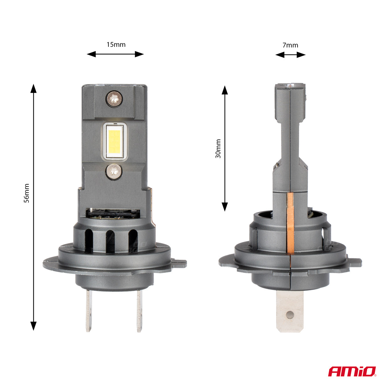 LED-ajovalot X4 -sarja AVIATOR H7/H18 6500K max 44W AMIO-03764
