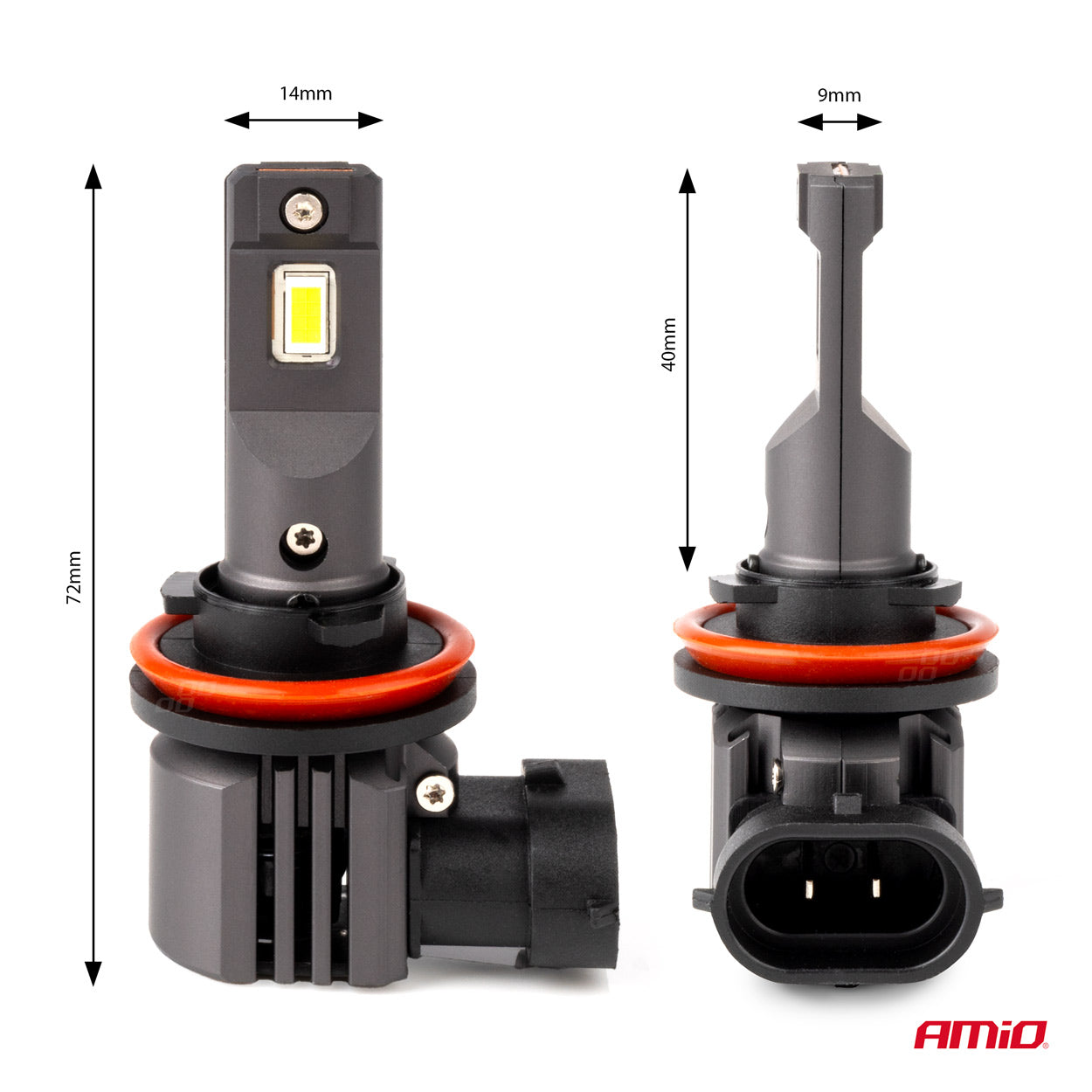LED-ajovalot X4-sarja AVIATOR H8/H9/H11/H16 6500K max 44W AMIO-03765