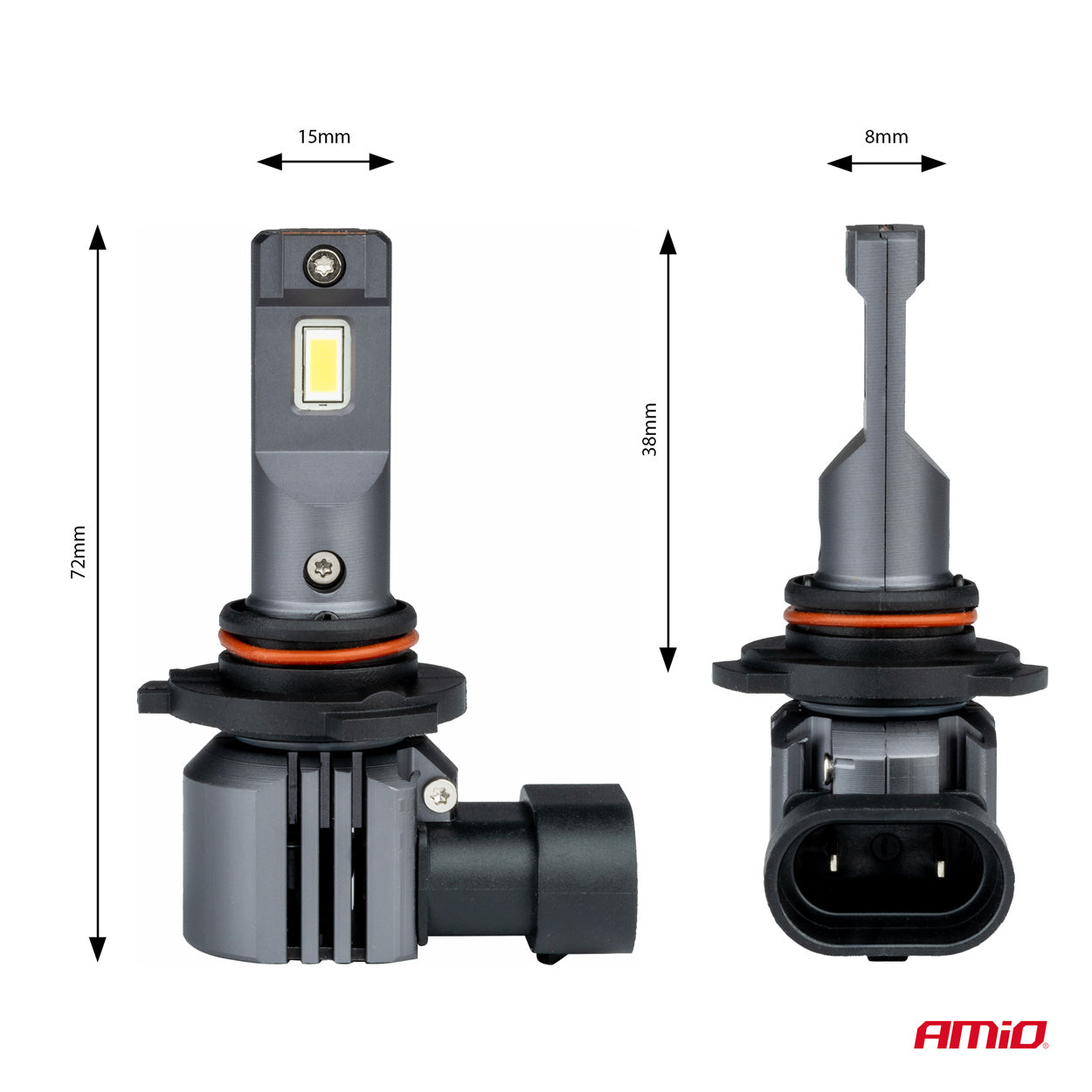 LED-ajovalot X4-sarja AVIATOR HB3 9005 HIR1 9011 H10 6500K max 44W AMIO-03766