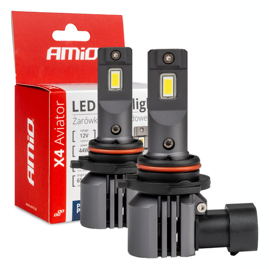LED-ajovalot X4-sarja AVIATOR HB4 9006 6500K max 44W AMIO-03767