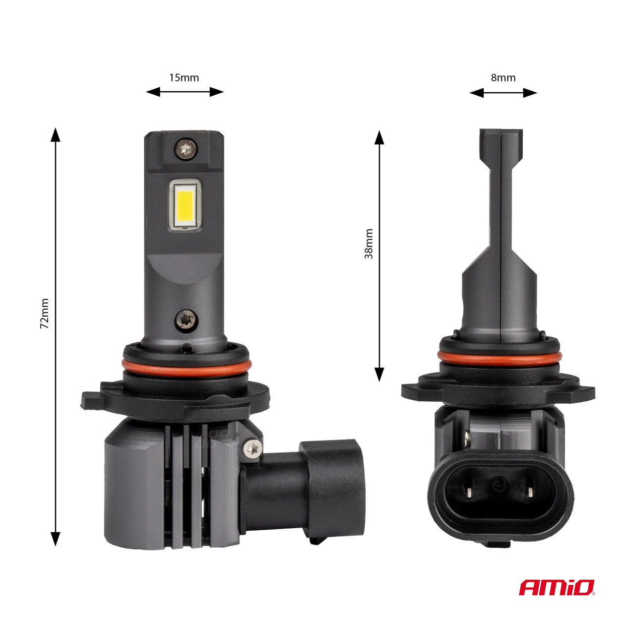 LED-ajovalot X4-sarja AVIATOR HB4 9006 6500K max 44W AMIO-03767