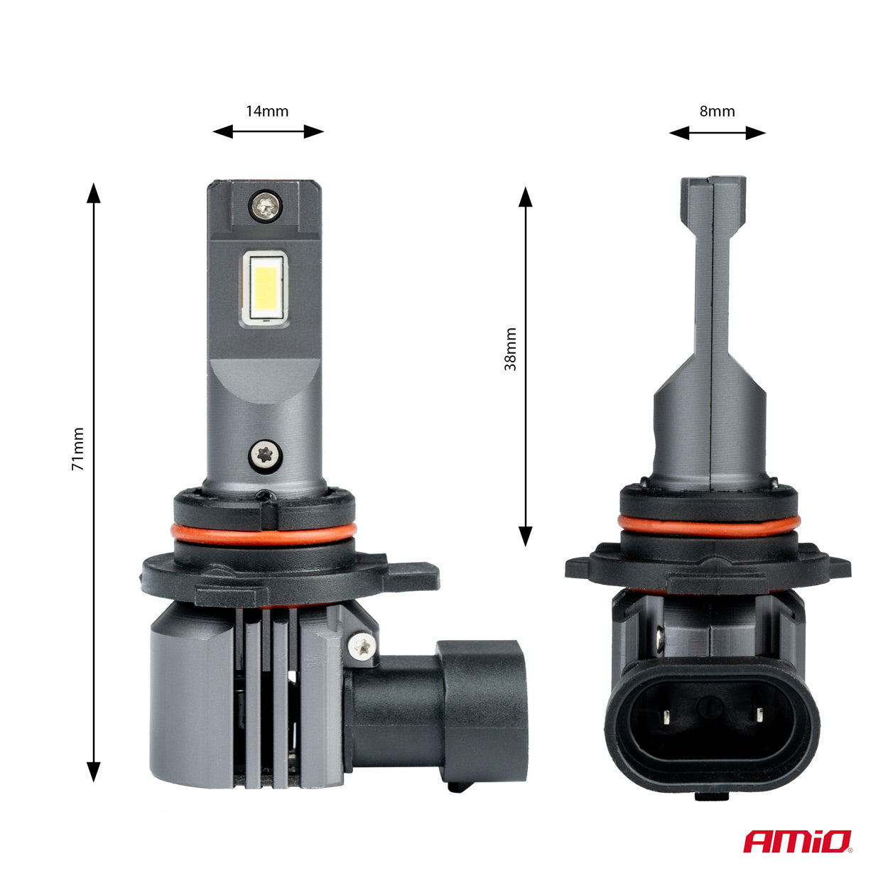 LED-ajovalot X4-sarja AVIATOR HIR2 9012 6500K max 44W AMIO-03768