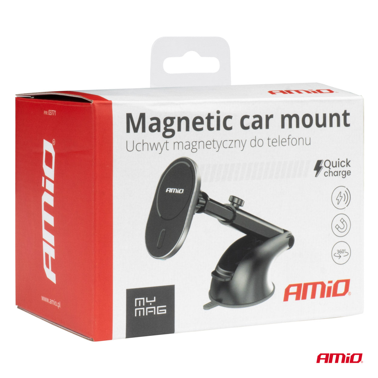 Imukuppikiinnitys puhelimen laturilla My Mag 15W AMIO-03771