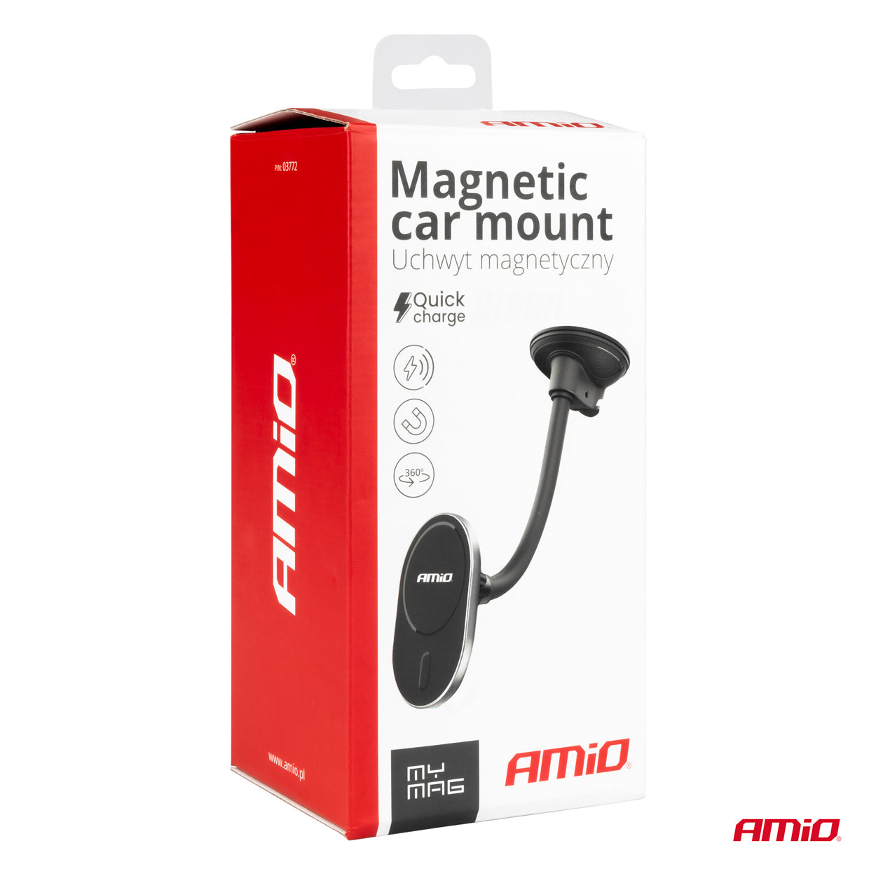 Imukuppikiinnitys puhelimen laturilla My Mag 15W AMIO-03772