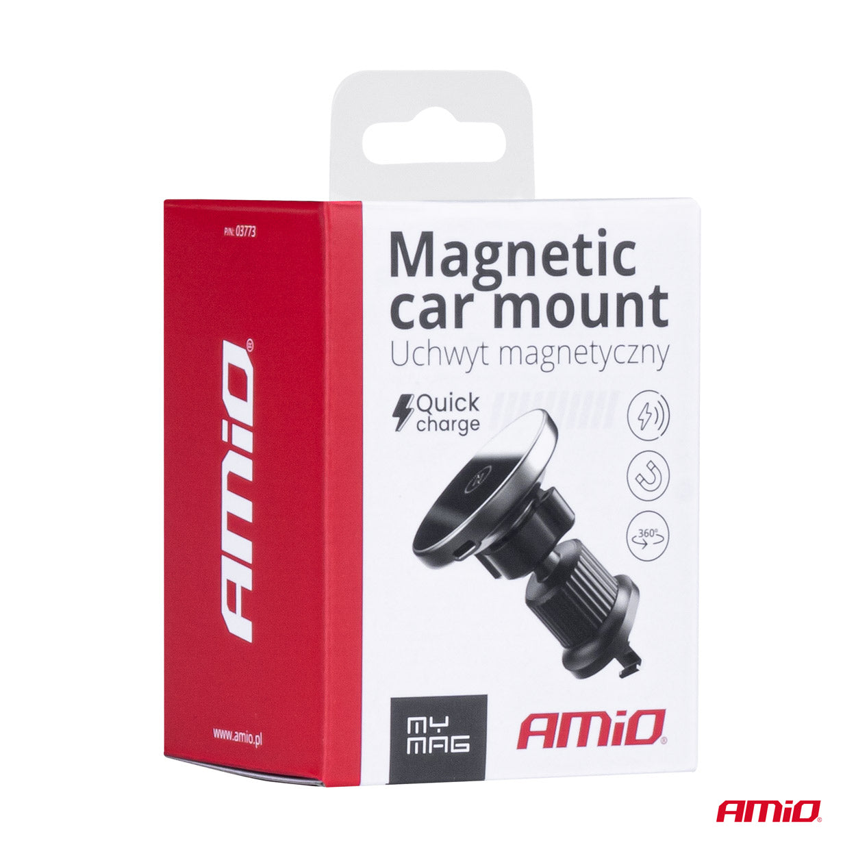 Magneettinen auton puhelinpidike jäähdyttimen ilmanottoaukkoon My Mag 15W AMIO-03773