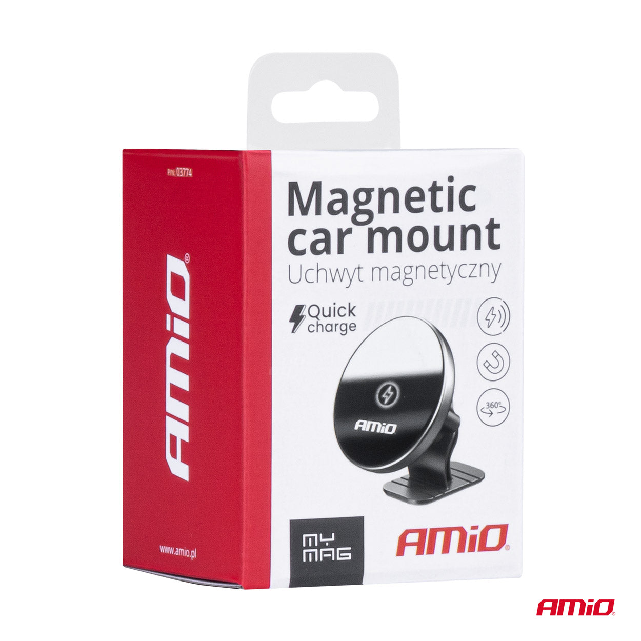 Magneettinen auton puhelinpidike jäähdyttimen ilmanottoaukkoon My Mag 15W AMIO-03774